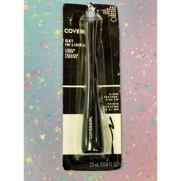 CoverGirl Eyeliner Get In Line Liquid Liner 320 Major Matte Black Eye Makeup 3x - Picture 9 of 16